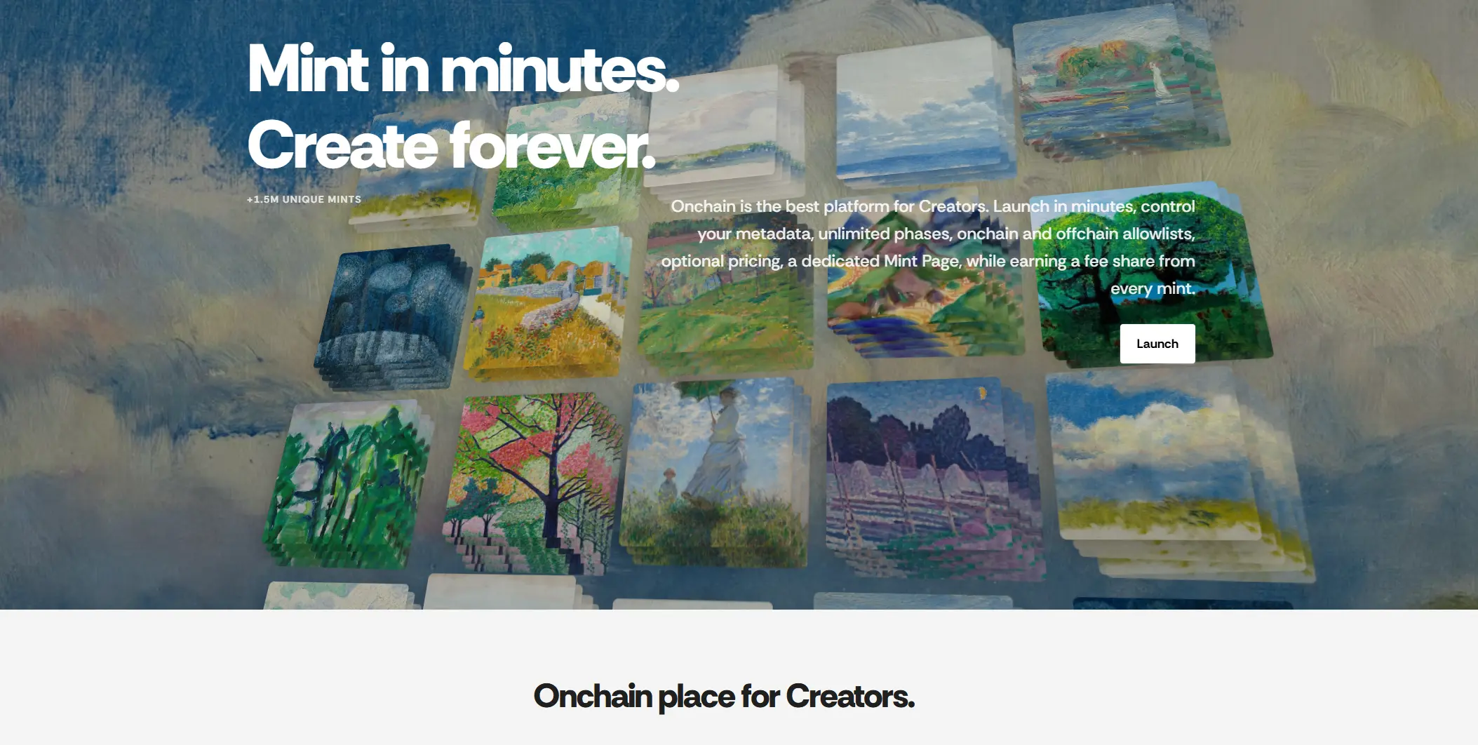Omnichain homepage - Onchain for the creators