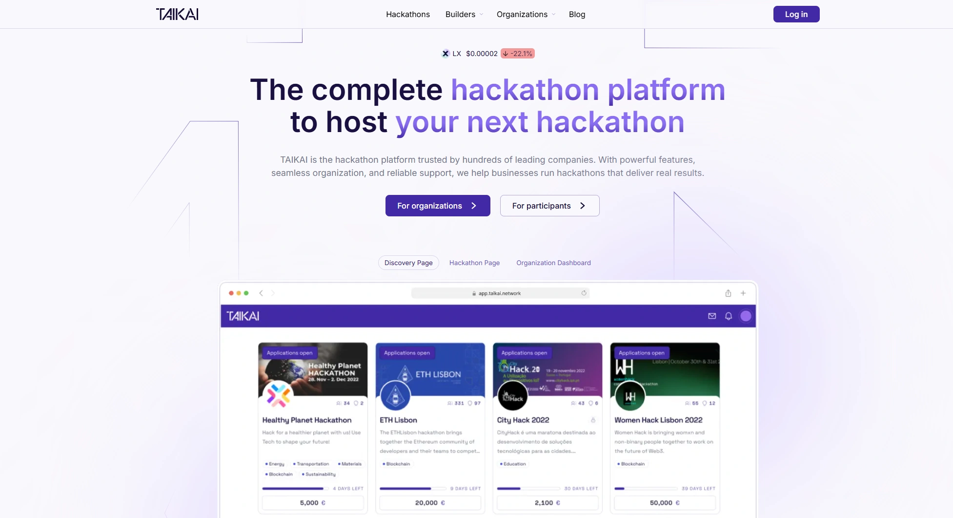 Takai hackaton platform - part of free crypto rewards