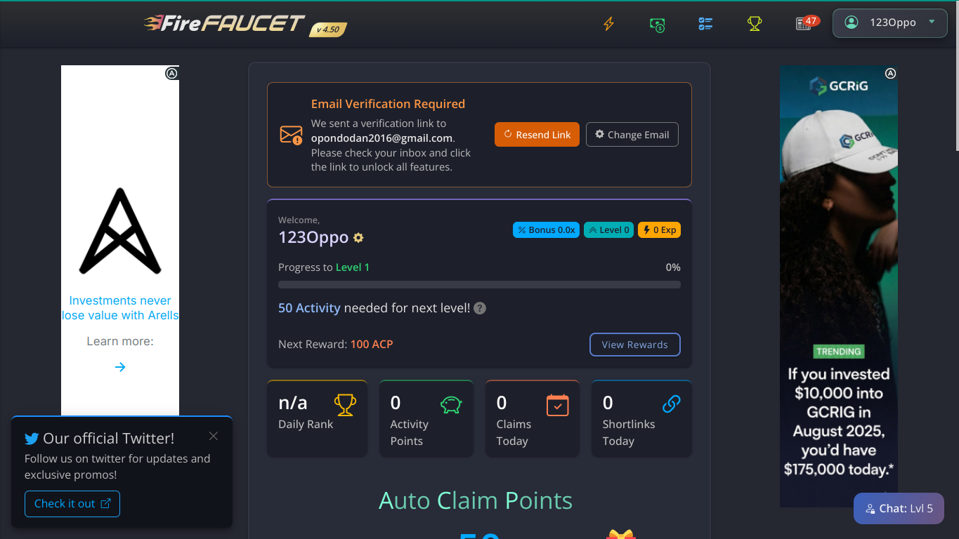 earn free crypto with fire faucet